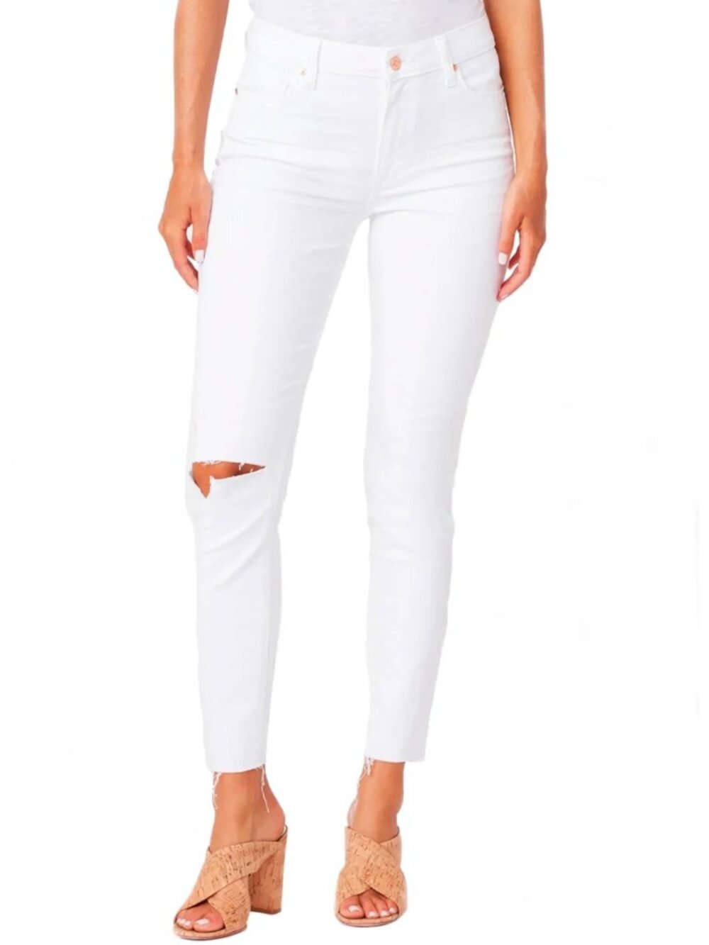PAIGE Hoxton Ankle Skinny Jeans – Blanchette Destructed – Size 26 (NWT)